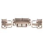 Baja - 4-Piece Outdoor Conversation Set With Cushions - Brown Eucalyptus