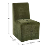 Moro - Armless Dining Chair - Moss