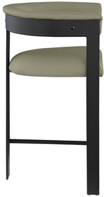Romeo - Faux Leather Counter Stool With Black Base (Set of 2)