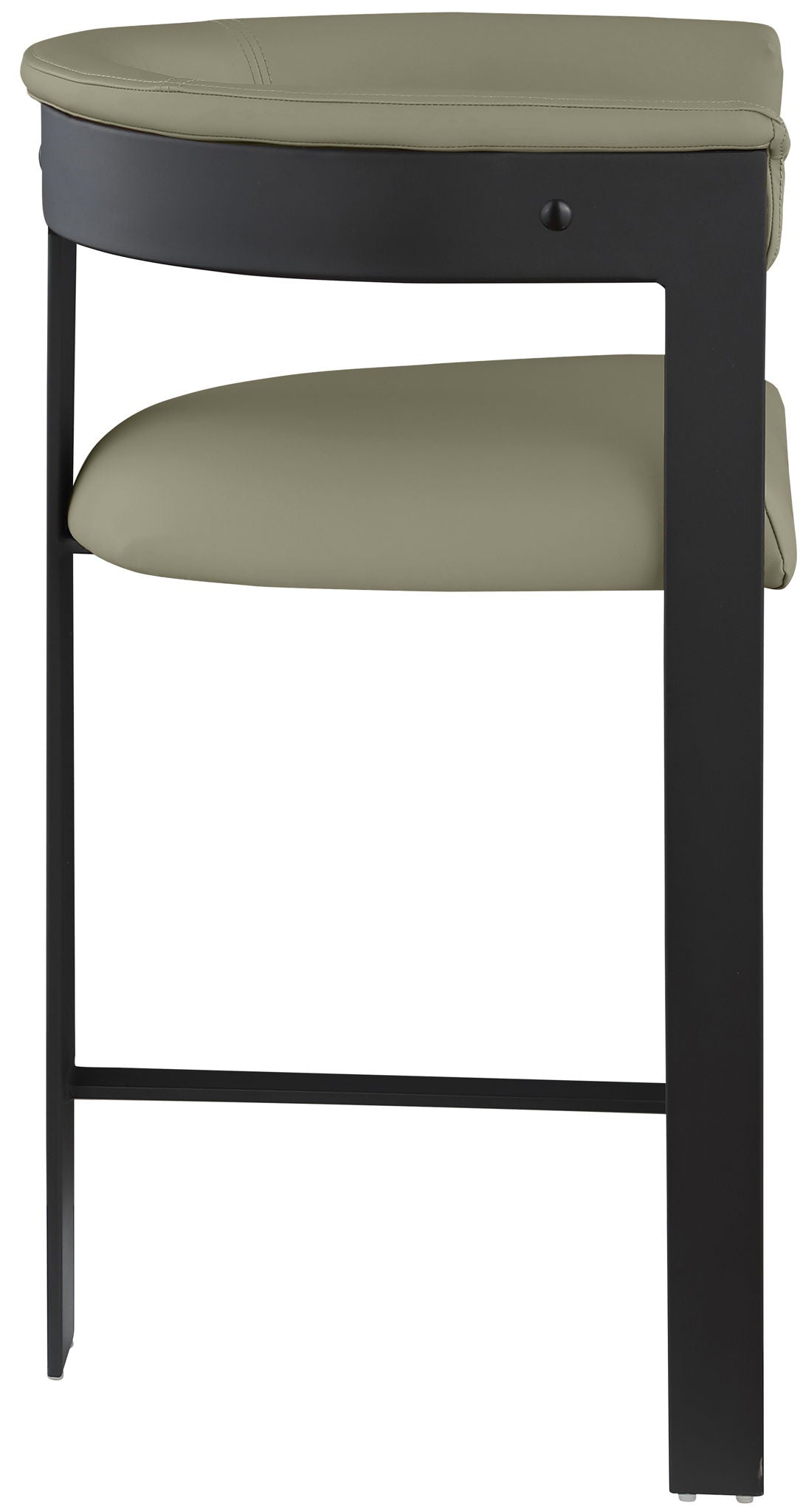Romeo - Faux Leather Counter Stool With Black Base (Set of 2)