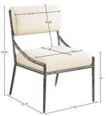 Bastille - Upholstered Dining Side Chair (Set of 2) - Silver Frame