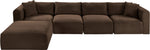 Shaggy - 5 Piece Modular Sectional With Ottoman