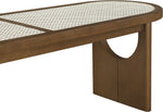 Canovia - Solid Wood And Faux Cane Bench