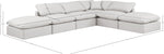 Indulge - Faux Leather 6 Piece Modular Armless Sectional