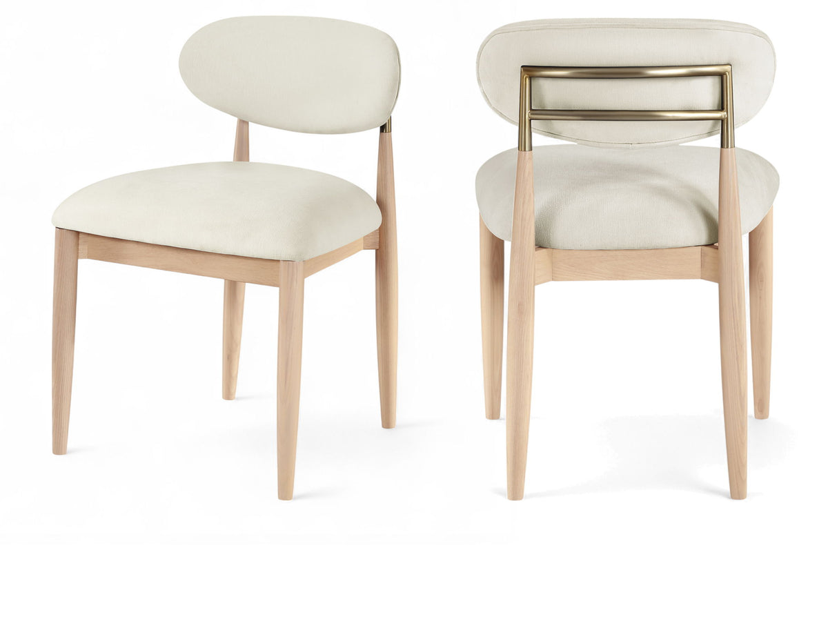 Riccio - Fabric Dining Side Chair (Set of 2) - Natural Frame