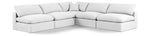 Comfy - 5 Piece Linen Modular Corner Armless Sectional