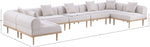 Laguna - 7 Piece Resilient Water Resistant Fabric 142" Upholstered Outdoor Patio Modular Sectional