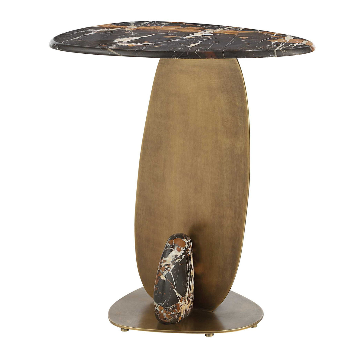 Rock Formation - Accent Table - Bronze / Black