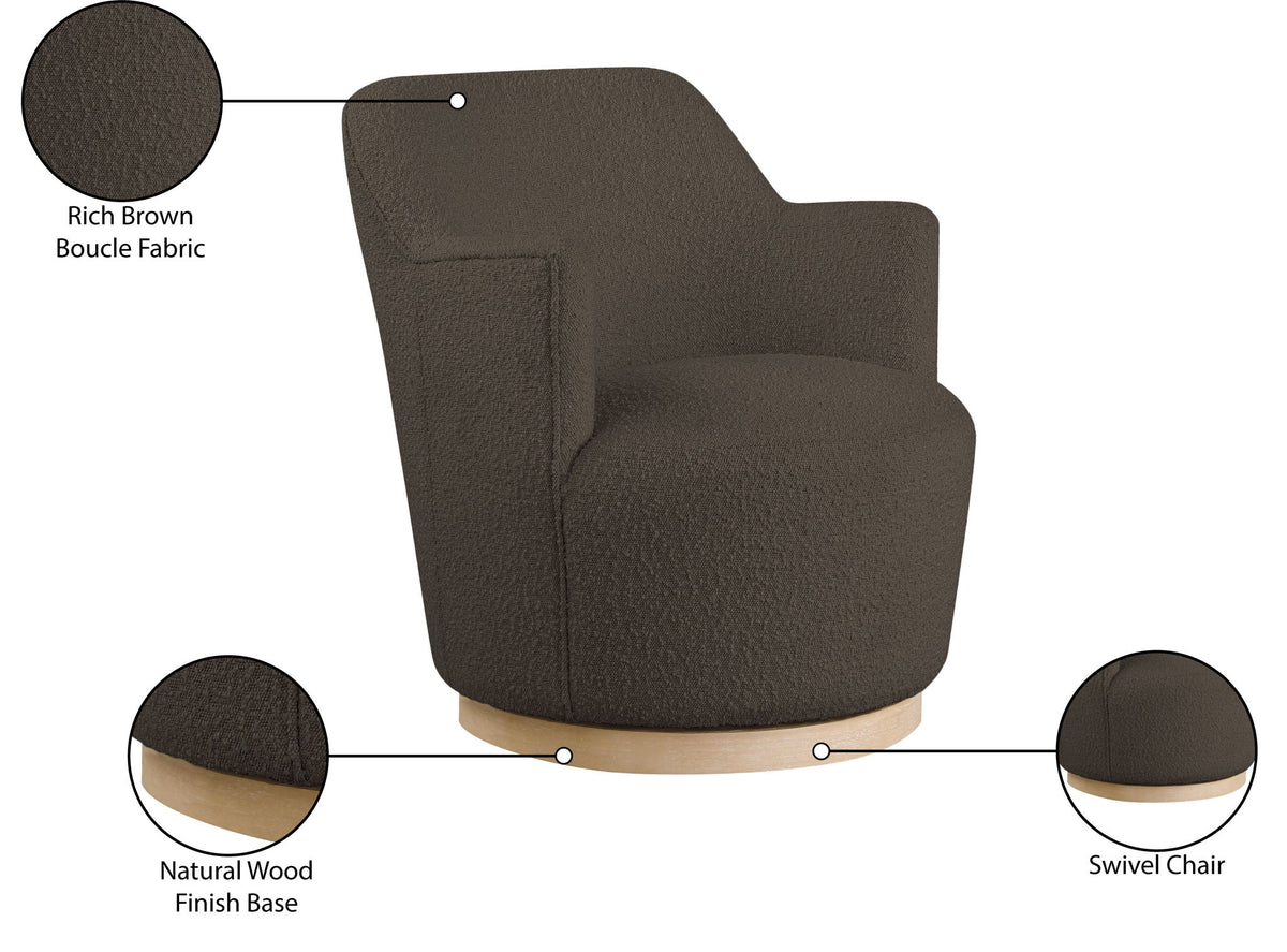 Clarita - Boucle Swivel Accent Chair