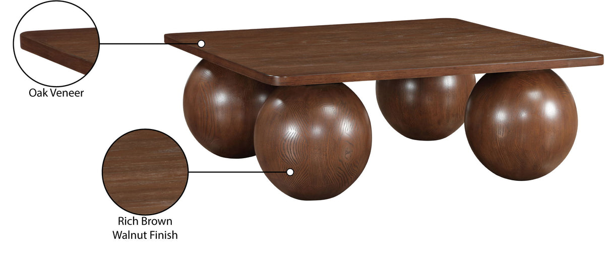 Fitch - Oak Veneer Coffee Table - 4 Legs