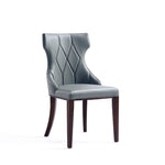 Reine - Vegan Leather Dining Chair (Set of 2) - Gray