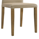 Elyza - Full Back Top Grain Leather Upholstered Wood Dining Chairs (Set of 2)