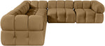 Orin - Velvet 5 Piece Modular Corner Sectional