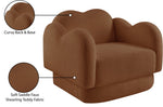 Bloom - Teddy Fabric Chair - Saddle