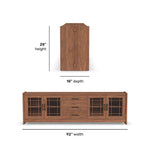 Lincoln - Large Entertainment Base - Warm Walnut