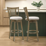Isla - 26" Putty Brown Counter Height Rubberwood Swivel Barstool