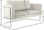 Casa - Loveseat with Chrome Legs