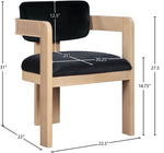 Sacha - Velvet Dining Chair With Natural Base (Set of 2)