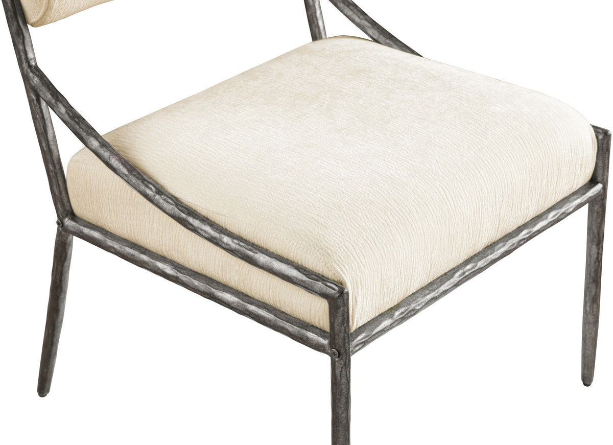 Bastille - Upholstered Dining Side Chair (Set of 2) - Silver Frame