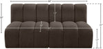 Arc - Boucle Fabric 2 Seats Modular Sofa