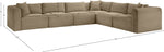Shaggy - Fabric 6 Piece Modular Corner Sectional
