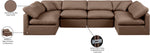 Indulge - Faux Leather 6 Piece Modular U-Shaped Sectional