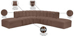 Arc - Faux Leather 6 Piece Corner Modular Sofa
