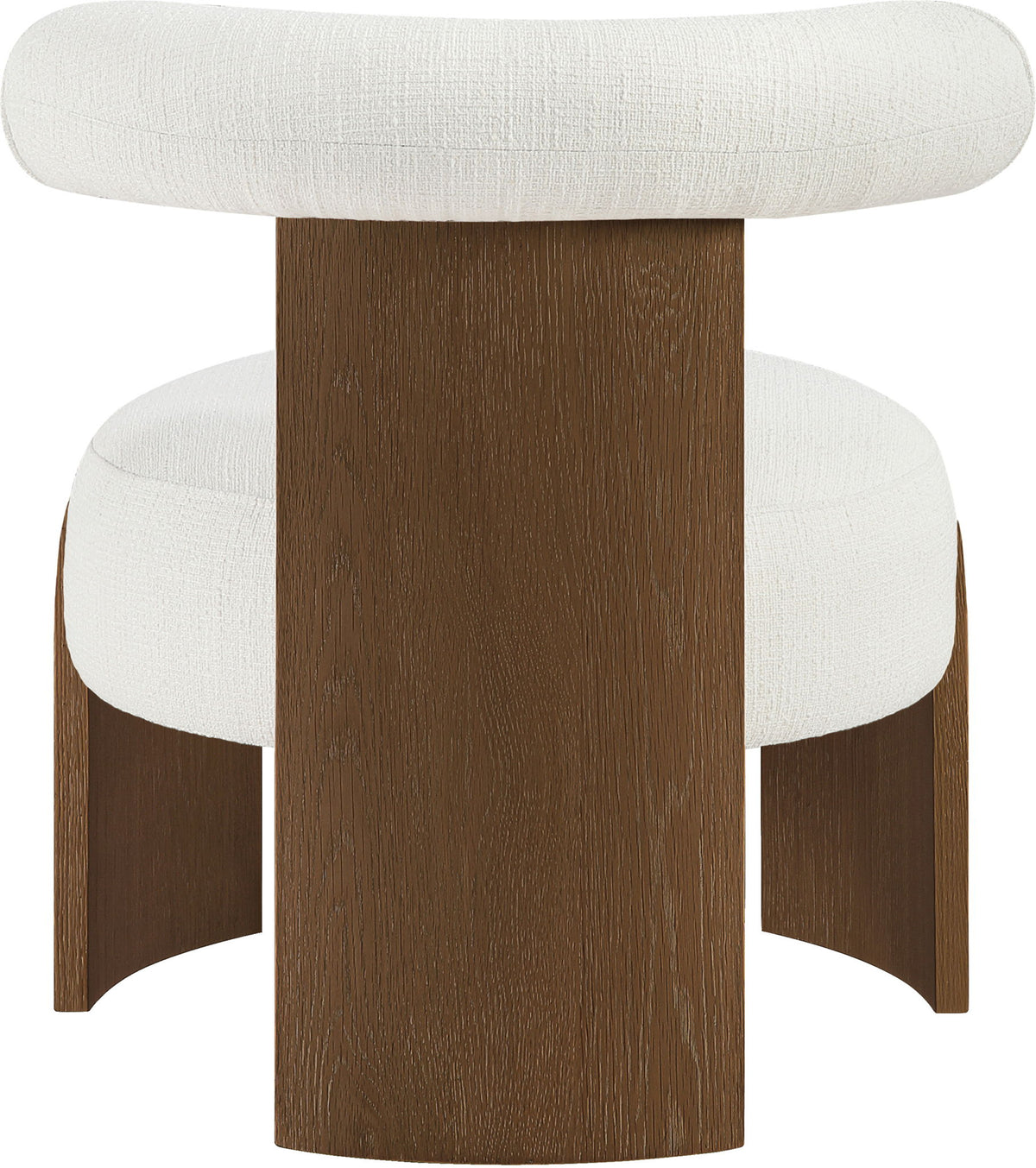 Calder - Linen Textured Fabric Upholstered Accent Chair - Painted Brown Base