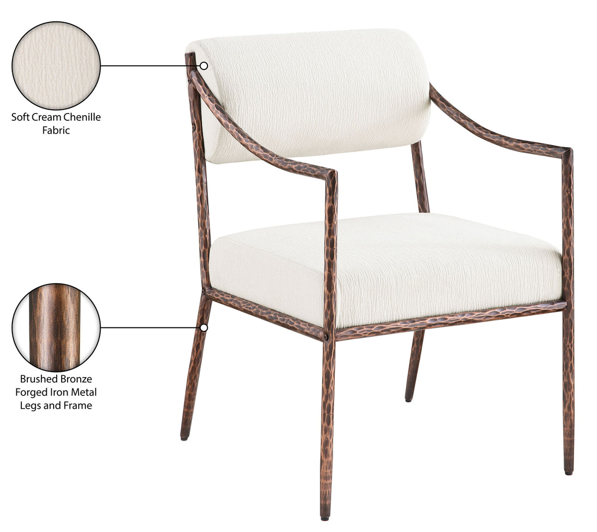 Bastille - Upholstered Dining Arm Chair (Set of 2) - Bronze Frame