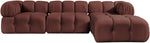 Orin - Velvet 4 Piece Modular Sectional With Chaise