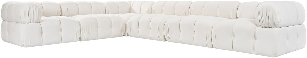 Orin - L-Shaped Velvet 6 Piece Modular Sectional