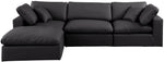 Comfy - 4 Piece Faux Leather Modular Sectional With Chaise
