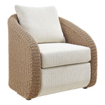 Pavilion - 2-Piece Powder Coated Metal Outdoor Conversation Set With Cushions - Boucle White / Natural
