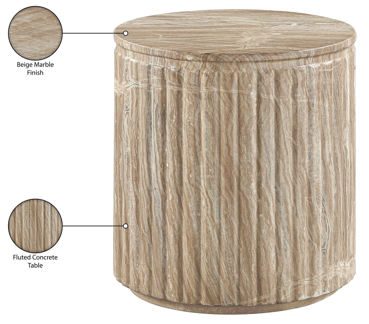 Catania - Concrete Indoor/Outdoor End Table