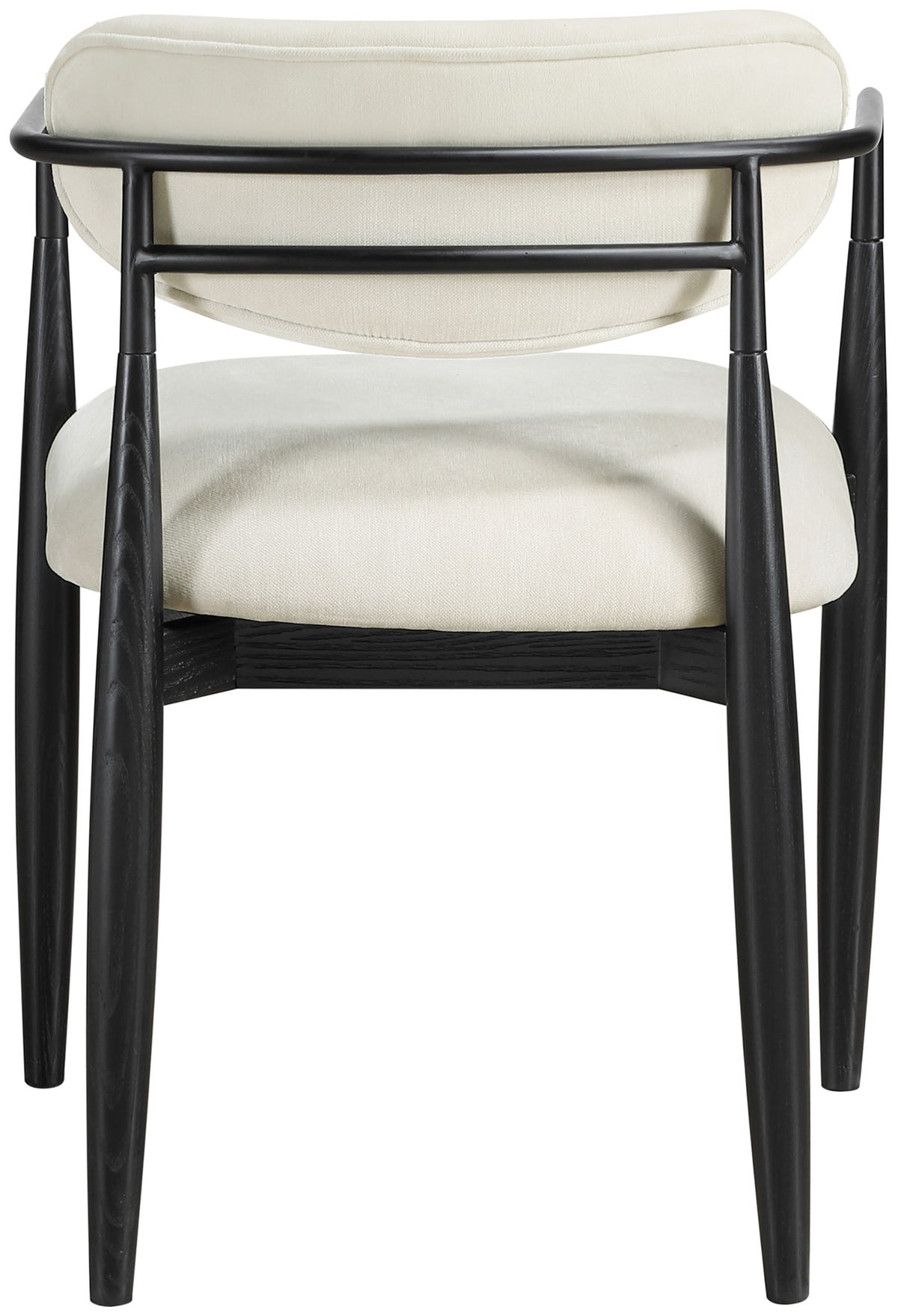 Riccio - Fabric Dining Arm Chair (Set of 2) - Black Frame