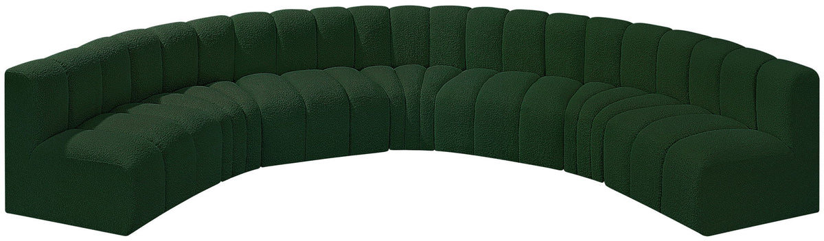 Arc - Boucle Fabric 7 Piece U-Shaped Modular Sofa