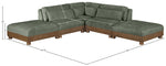 Turin - Chenille Fabric Upholstered Modular Sectional - Green