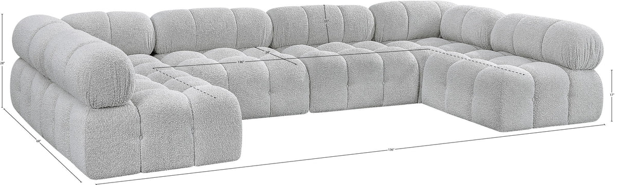 Ames - 6 Piece Fabric Modular Sectional
