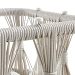 Breeze - Cream Metal Outdoor Ottoman With Cushions - Pearl