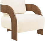 Cedra - Velvet Performance Fabric Upholstered Accent Chair - Brown Frame