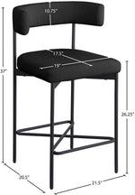 Rivage - Durable Stool With Black Frame (Set of 2)