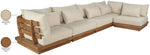 Mirella - 5 Piece Water Resistant Fabric Upholstered Outdoor Patio Modular Sectional