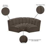 Arc - Boucle Fabric 3 Piece Modular U-Shaped Sofa