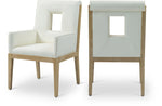 Gwendolyn - Faux Leather Dining Arm Chair With Natural Frame