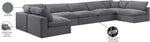 Comfy - 7 Piece Velvet Modular Armless Sectional