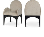 Waldorf - Chenille Dining Arm Chair With Black Legs