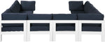 Nizuc - Outdoor Patio 8 Piece Modular Sectional With White Frame