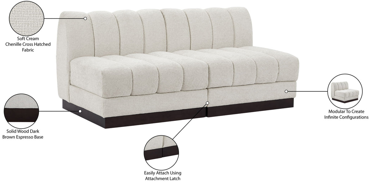 Quinn - 2 Seat Modular Armless Sofa