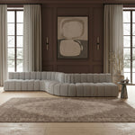Arc - Boucle Fabric 8 Piece Curved Modular Sofa