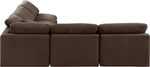 Indulge - Velvet 5 Piece Modular Corner Armless Sectional